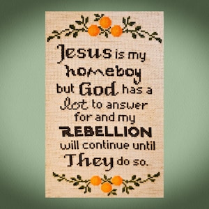 Jesus is My Homeboy-meme – kruissteekpatroon + genderinclusieve versie (pdf)