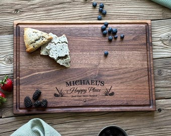 Personalized Golf Cutting Board, Custom Engraved Golfer Gift, Premium Wood Charcuterie Board, Groomsmen Gift, Housewarming