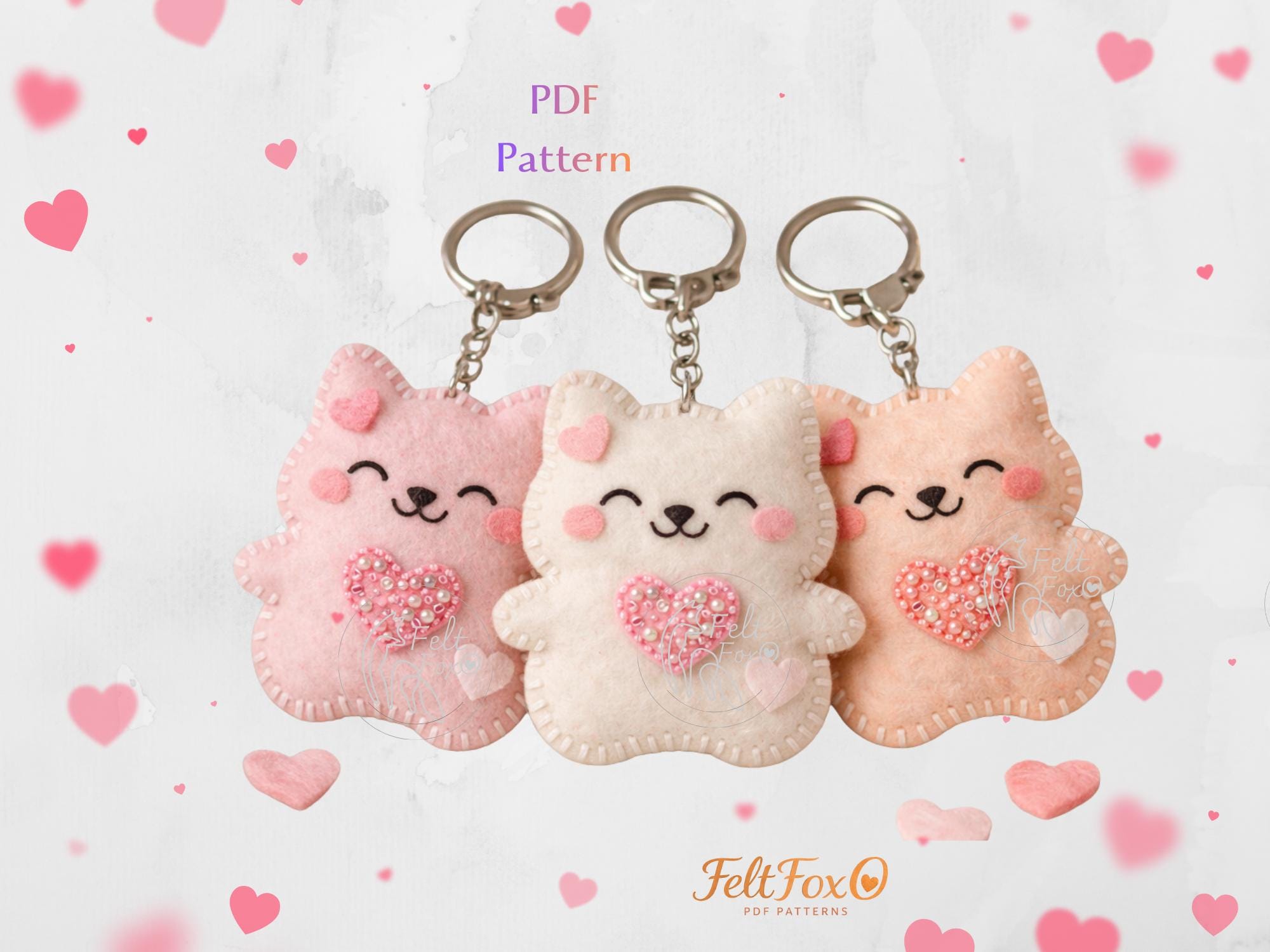 2 Portachiavi Gatto Arancione Simpatici – Ciondoli In PVC E Metallo – 5,3 X 5,5 Cm – Regalo Ragazze