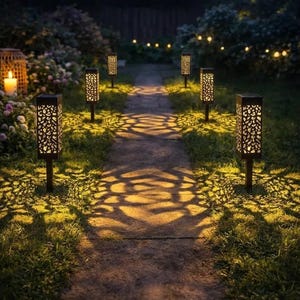 6 Waterproof In-Ground Solar Lights, Outdoor Pathway Landscape Lamp, Underground LED Garden Decor, Patio Driveway Yard Street Lighting