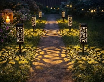 6 lampes solaires enterrées étanches, lampe de paysage pour allée extérieure, décoration de jardin à LED souterraine, éclairage public de cour d'allée de patio