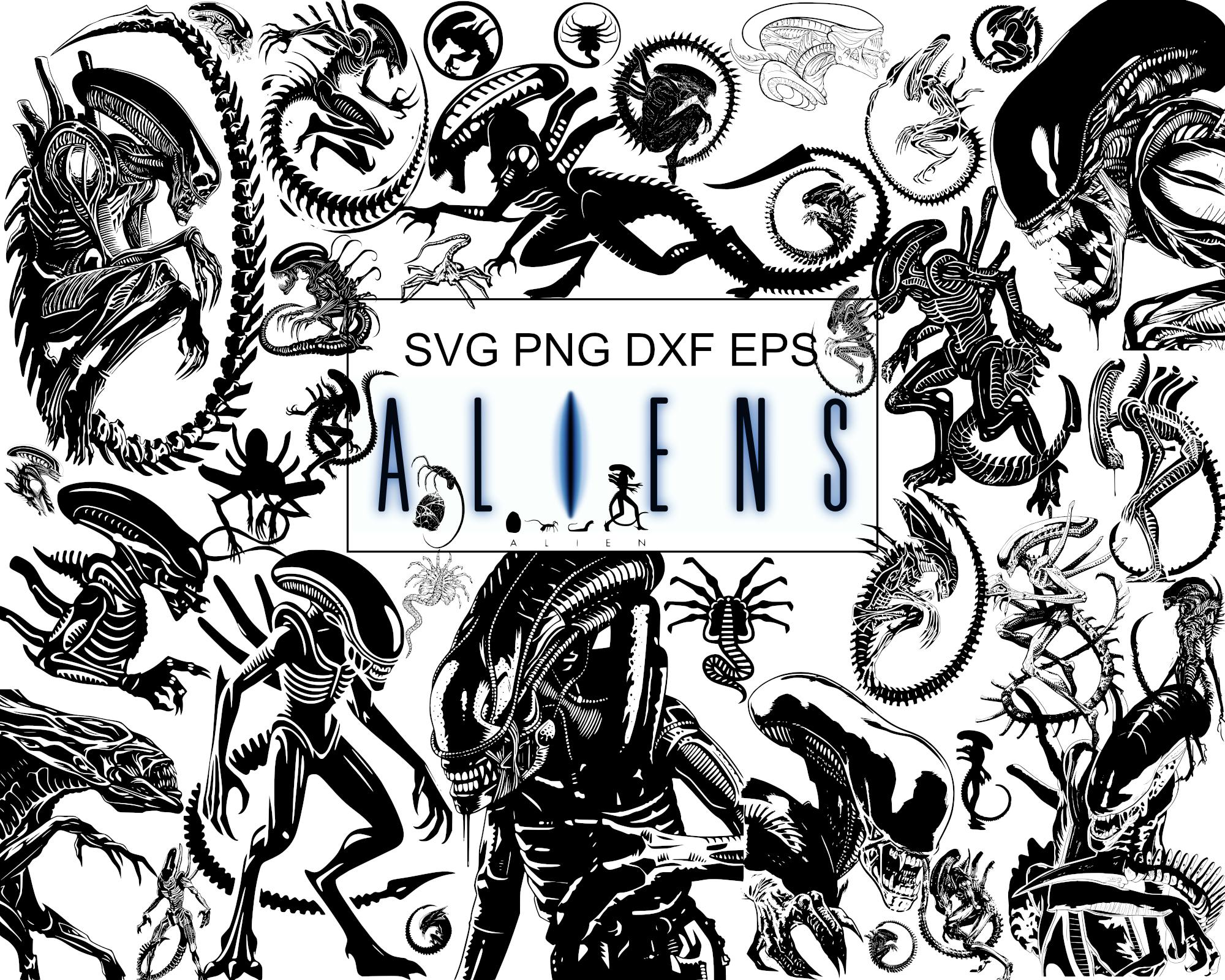 48 SVG Alien Mega Bundle | Extraterrestrial Creatures, Ufos, Space Sci ...
