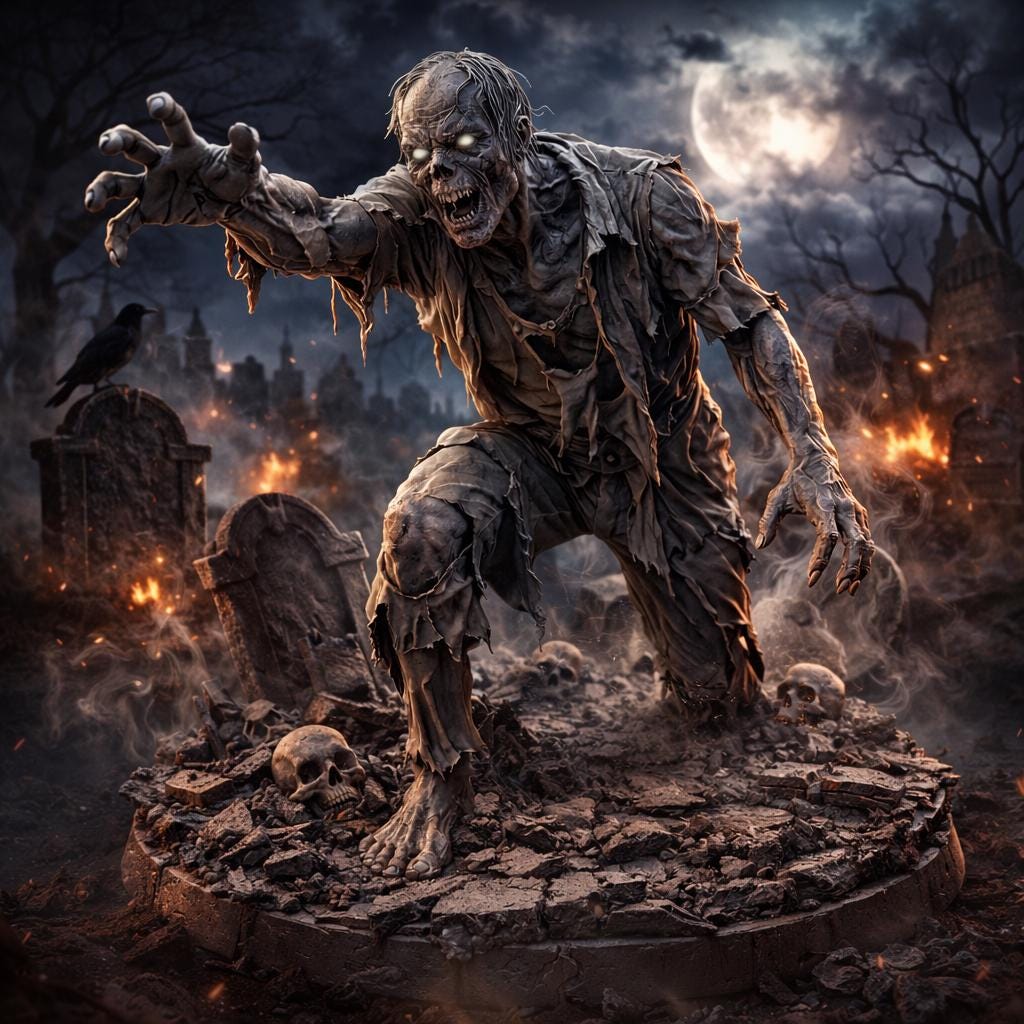 Exploding Zombie Stl Zombie STL Bundle | 5 Undead 3D Models | Horror Miniatures | Dark ...