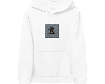Pixel Puppy Hoodie | Kids Embroidered Fleece Hoodie