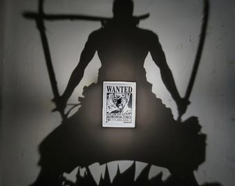 Anime Wandlampe One Piece, Zoro Lichtfigur, Manga Raumdekor, 3D Gedrucktes Anime Geschenk, Otaku Raumbeleuchtung