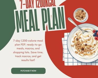1500 Calorie Meal Plan | 7-Day Healthy Recipes, Macros (PDF)