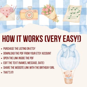 Cute Interactive Birthday Website for Her | Digital Birthday Gift | Editable Online Page