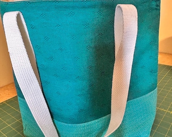 Blaugrüne Markt Einkaufstasche - Stylische Sommertasche