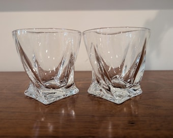 Vintage Mikasa “Motion” Double Old Fashioned Glasses – Set of 2 – Discontinued