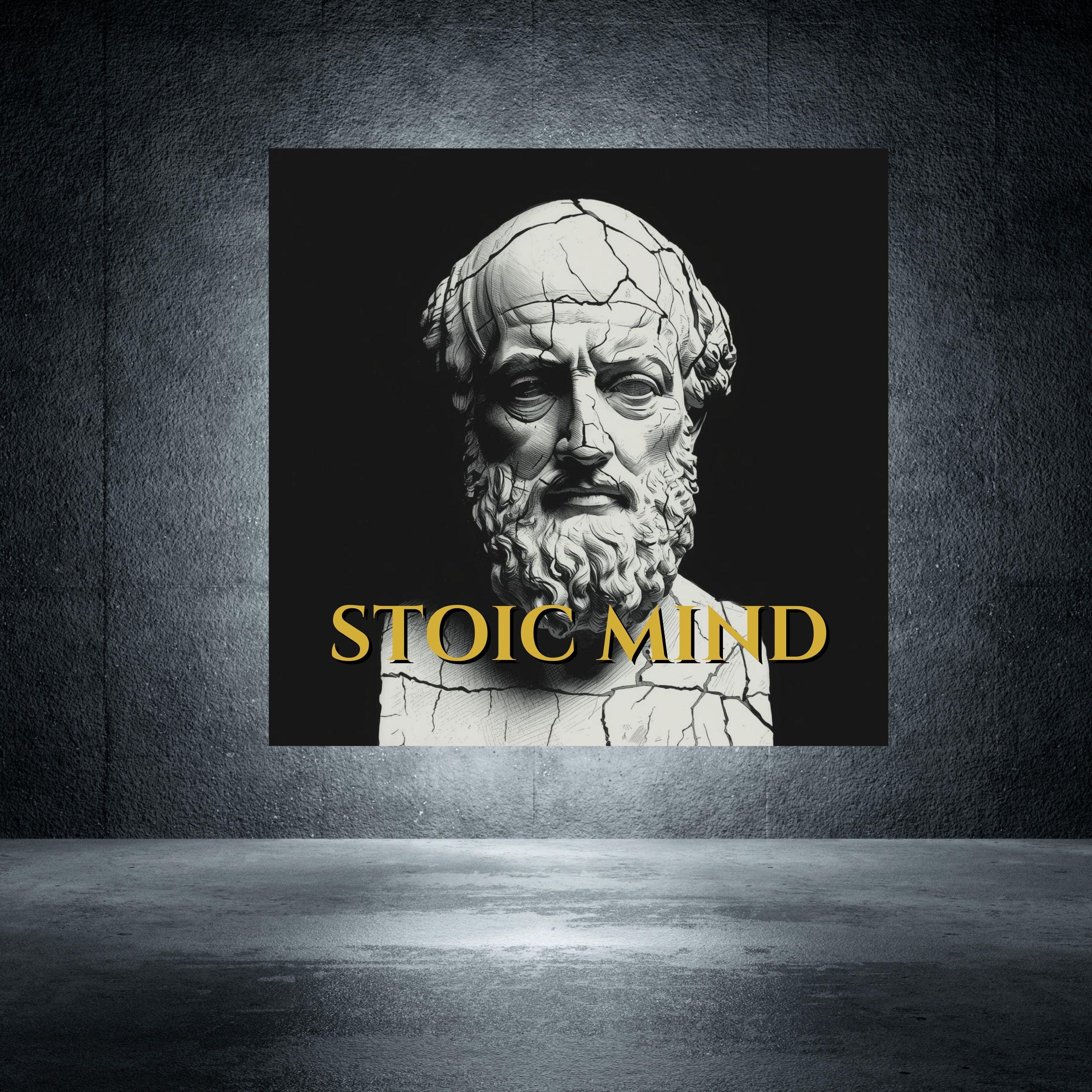 Stoic Symbol Wall Art – Stoic Mind | Philosophy Sketch Art | Minimalist ...