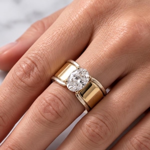Oura Ring Cover with Oval Moissanite, 925 Silver Smart Ring Protector, Gold Plated Ring Jacket, oura Ring Guard Enhancer Gift