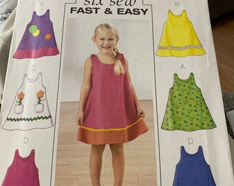 butterick toddler's children's dress 3772
