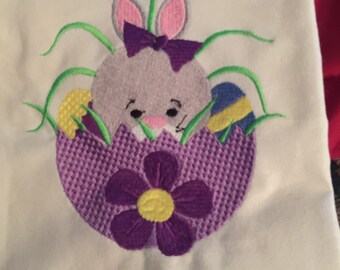 New kitchen tea towel with a EASTER egg and Bunny