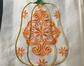 New Tea towel Autumn Fall PUMPKIN gourd