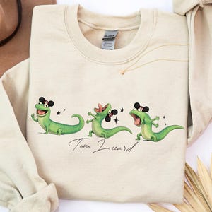 Pascal Tangled Lizard Sweatshirt, Retro Pascal with Mickey Ears Shirt, Vintage Disney Rapunzel Lizard Tee, Pascal Tangled Fan Apparel
