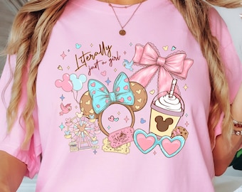 Buchstäblich nur ein Mädchen Disney Shirt, Kokette Ästhetik Mickey Ohren T-Shirt, Süßes Disney behandelt Cupcake Sweatshirt, Magisches Königreich Girly Shirt