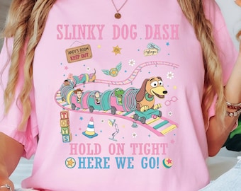 Slinky Dog Dash Shirt, Toy Story Land Hollywood Studios T-Shirt, Halt dich fest hier gehts los, Disney Familienurlaub Shirt, magisches Königreich