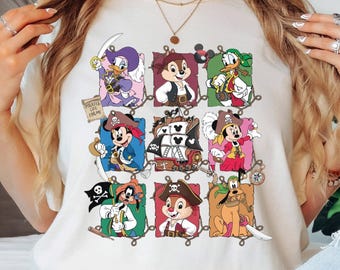 Disney Piraten Sweatshirt, Micky und Freunde Piraten Shirt, Micky Minnie Pluto Pluto Chip Dale Piratenleben, Disney Familienausflug