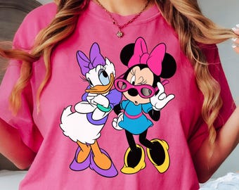 Minnie und Daisy Besties Shirt, Retro Disney Mädchen Reise T-Shirt, Minnie Maus Daisy Duck Shirt, Disney Best Friends Top, trendiges Disney Geschenk