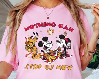 Nothing Can Stop Us Now Shirt, Retro Mickey and Minnie Picnic Tee, Vintage Disney Squad Sweatshirt, Magical Kingdom Family Vacation Apparel