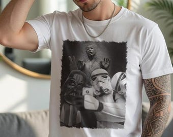 Star Wars Shirt, Funny Sci-Fi Tee, Unique Graphic T-Shirt, Pop Culture Gift, Geeky Gift for Him, Novelty Fan Apparel