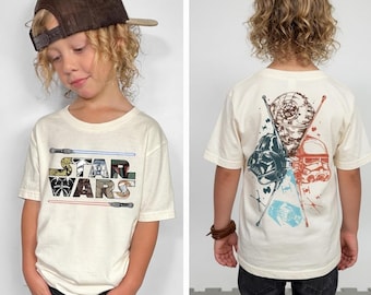 Star Wars T-Shirt, Kids Sci-Fi Outfit, Boys Graphic Tee, Geeky Gift Idea, Young Jedi Top, Birthday Gift for Star Wars Fan