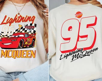 Lightning McQueen 95 Shirt, Retro Cars Movie Sweatshirt, Disney Cars Racing Tee, Kachow McQueen Gift, Rust-eze Racing Center, Disney Trip