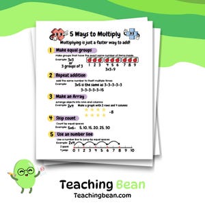 Beginner Multiplication Mini Unit | Equal Groups, Arrays & Skip Counting Worksheets 2nd 3rd 4th