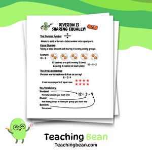 Beginner Division Mini Unit | Equal Groups, Arrays & Repeated Subtraction Worksheets | 2nd 3rd 4th