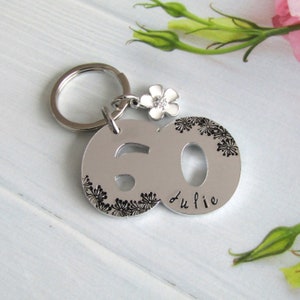 60th Birthday Keychain