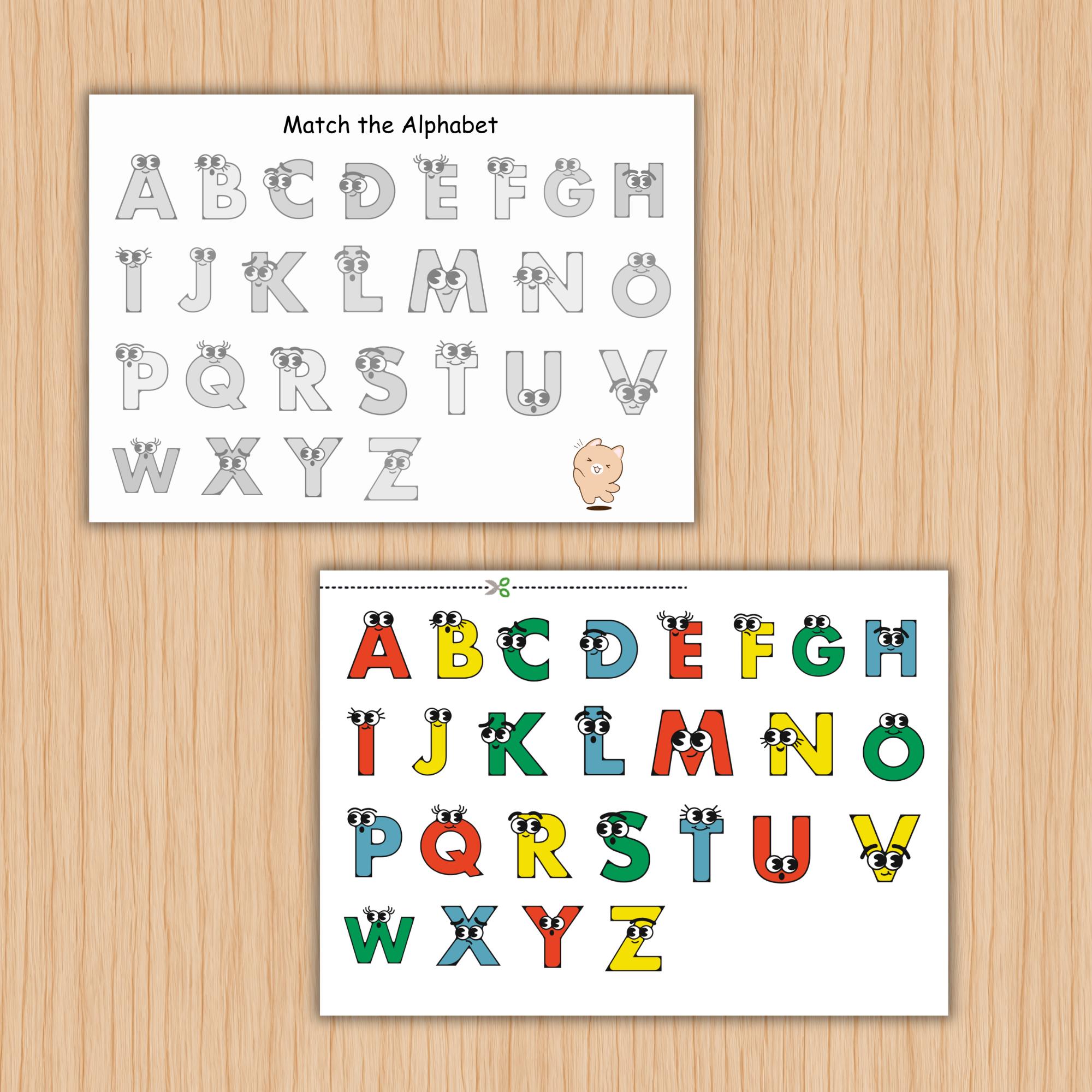 Alphabet Matching Activity | Cut and Paste Letters | Velcro Learning ...