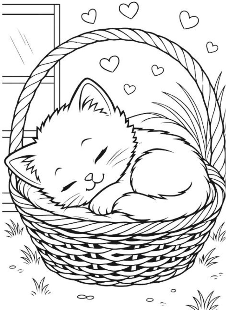 25 Cute Kitten Coloring Pages Printable for Kids | Cat Coloring Book ...