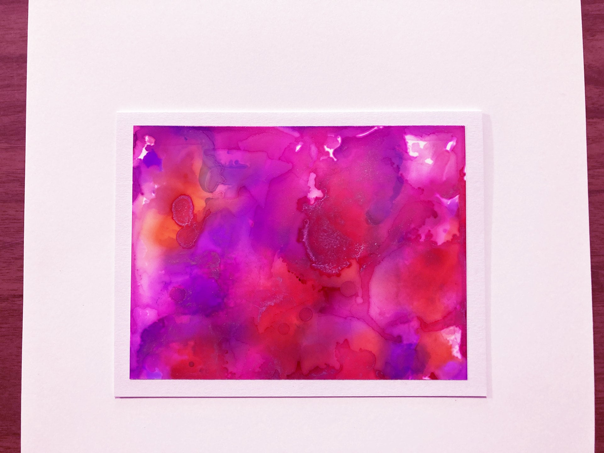 Hand Painted Art Card/ Original Alcohol Ink Notecard/ Alcohol Ink Cards ...