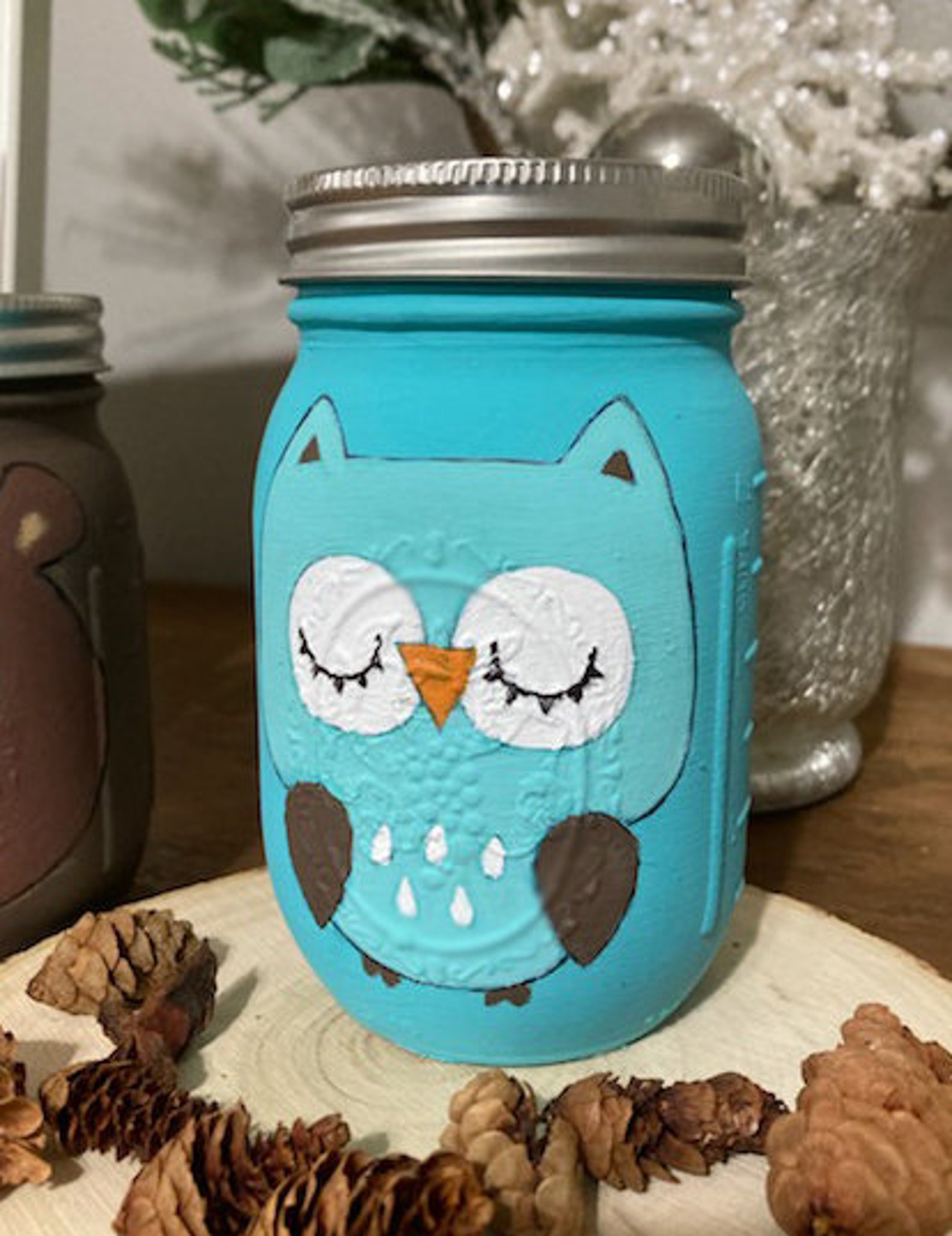 Woodland Animal, Owl Woodland Animal, Owl Mason Jar, Woodland Baby