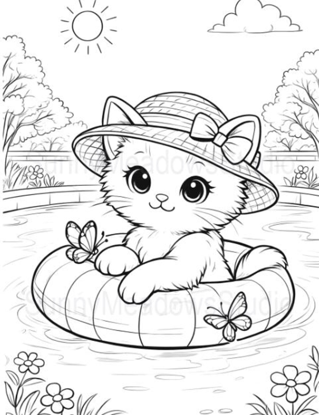 25 Cute Kitten Coloring Pages Printable for Kids | Cat Coloring Book ...