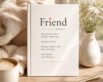 Personalized Friend Journal | Best Friend Gift | Custom Friendship Notebook | Meaningful Gift for Her | Birthday Gift for Friend