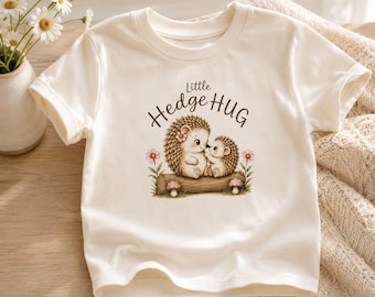 Little HedgeHUG Toddler Shirt | Cute Woodland Hedgehog Tee | Toddler Gift | Baby Shower Gift | First Birthday Shirt | Boutique Kids Tee