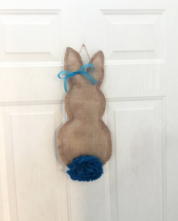 Burlap Bunny Door Hanger Sale Easter Decor Nursery Decor Etsy