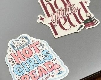 Sticker planificateur de lecture Hot Girls Read | Club de lecture | Cadeau de demoiselles d'honneur | Bouteille d'eau étanche