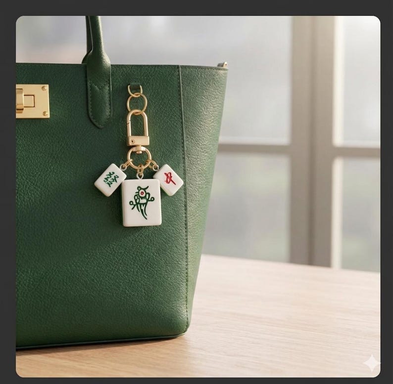 Llavero/Colgante para bolso de regalo de Mahjong personalizable / Ganador de premio del juego imagen 2