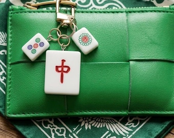 Customizable Mahjong Gift Accessories Bag Charm Keychain | Game Prize Winner
