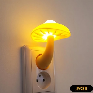 Mushroom Night Light Plug In LED Lamp Dimmable Auto Sensor Bedroom Nursery Bathroom Decor