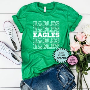 EAGLES Shirt Eagles Football shirt Eagles Baseball Tee Eagles Y'all Game Day Shirt Football Mom Shirt Go Eagles Basketball Shirt image 1