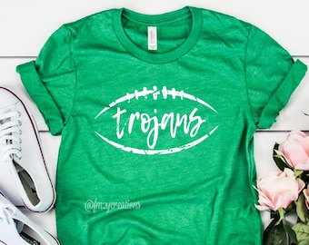 TROJANS Football shirt | Football Tee | Trojans Yall Football Game Shirt | Football shirt | Trojans Football Shirt School Spirit Tee