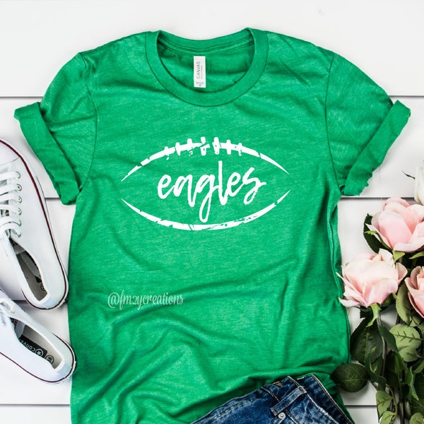 EAGLES shirt | EAGLES Football Tee | Eagles Y'all Football Game Shirt | Football shirts for Women | Football Mom Shirt High School