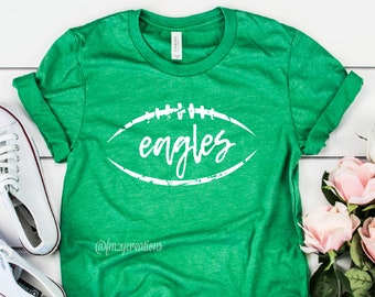 EAGLES shirt | EAGLES Football Tee | Eagles Y'all Football Game Shirt | Football shirts for Women | Football Mom Shirt High School