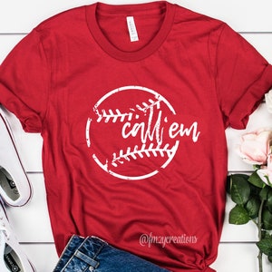 ARKANSAS CALL 'em Baseball shirt | Woo Pig Sooie Shirt Baseball Game Shirt | Baseball shirts for Women | Razorbacks Arkansas Softball Shirt
