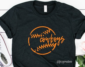 Cowboys Baseball shirt | Baseball Game Shirt | Baseball shirts for Women | Baseball Shirt Cowboys | Softball Shirt | Oklahoma St University