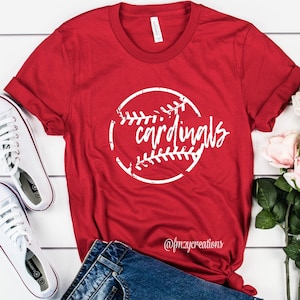 CARDINALS shirt | | Baseball Mom Shirt | Cardinals Baseball shirt | Baseball Shirt | Game Shirt | Baseball shirts for Women  Cardinals Tee