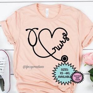 Nurse Shirt | Nursing Shirt | Nursing School Shirt | Nurse Gift Stethoscope Shirt | Funny Nurse Shirt | Gift for Nurse Graduation RN01